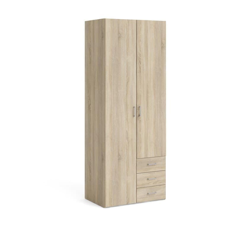 Drehtürenschrank- B ca. 78 cm, Eiche Dekor