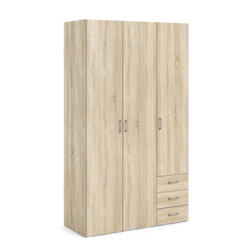Drehtürenschrank- B ca. 116 cm, Eiche Dekor