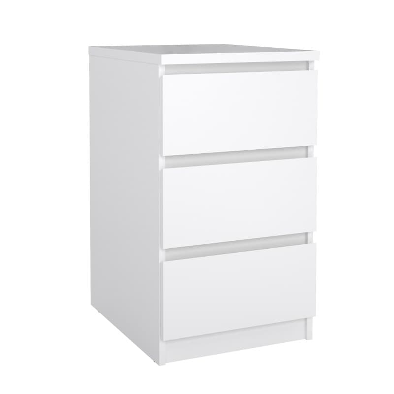 Nachtkonsole- B ca. 41 cm, Weiß, Hochglanz