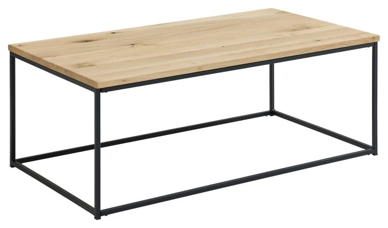 Couchtisch - LB ca. 110x60 cm, Eiche massiv, Schwarz