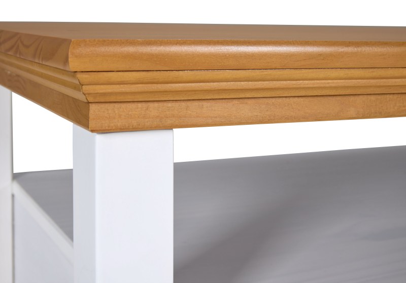 Couchtisch - LB ca. 120x60 cm, Weiß, Oak Colori