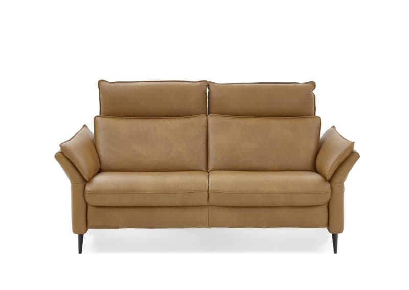 Sofa - 2,5-Sitzer, Kopfteil verstellbar, Leder, Braun