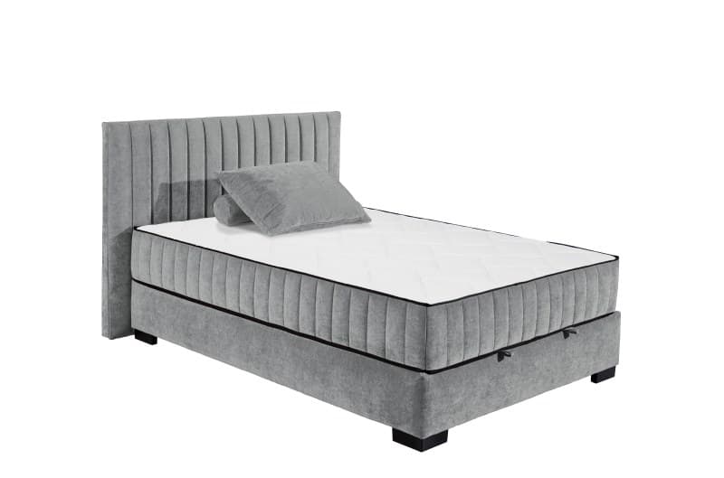 Boxbett - Liegefläche ca. 120x200 cm, Stoff, Anthrazit
