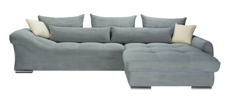 Ecksofa - 2-Sitzer, Ecke rechts, Stoff,  Dunkelgrau