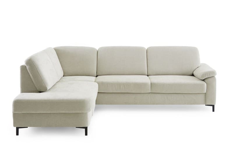Ecksofa - Ecke links, 3-Sitzer, Stoff, Beige