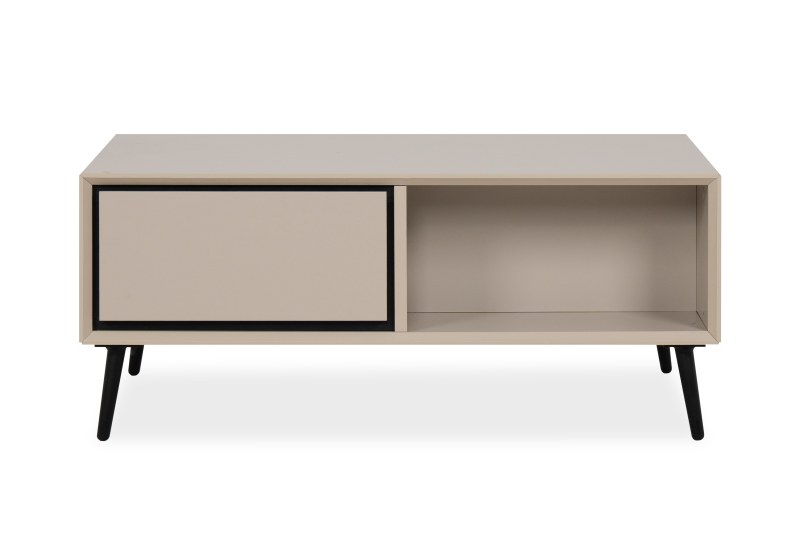 Couchtisch - LB ca. 94x55 cm, Sand, Schwarz