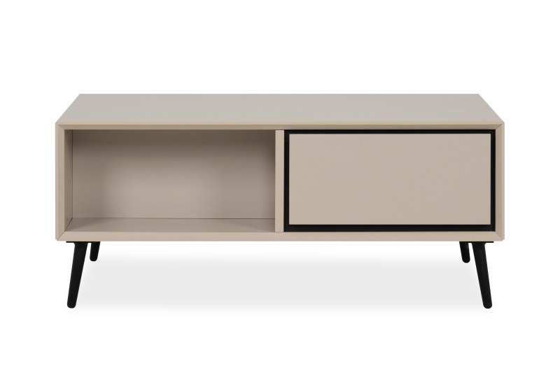 Couchtisch - LB ca. 94x55 cm, Sand, Schwarz