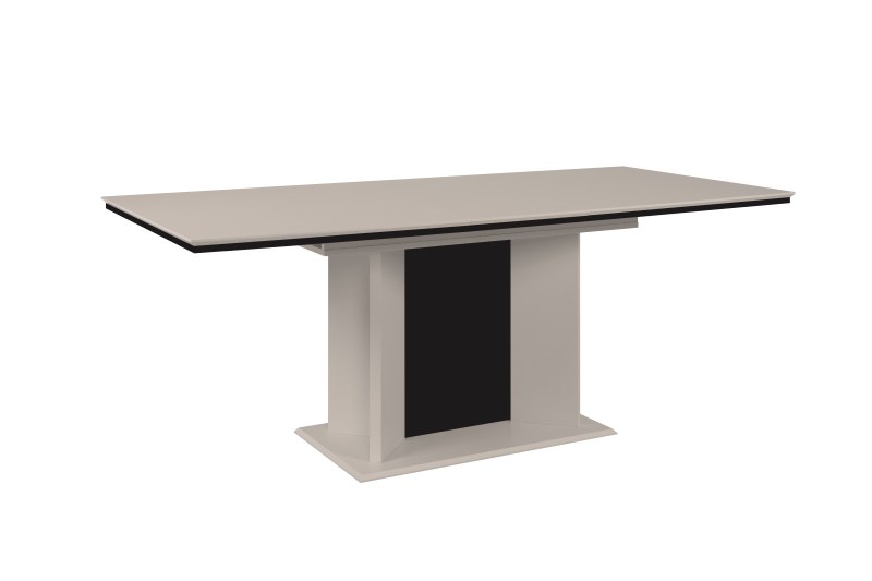 Esstisch - LB ca. 160x90 cm, Sand, Schwarz
