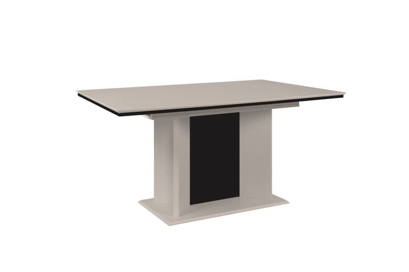 Esstisch - LB ca. 160x90 cm, Sand, Schwarz