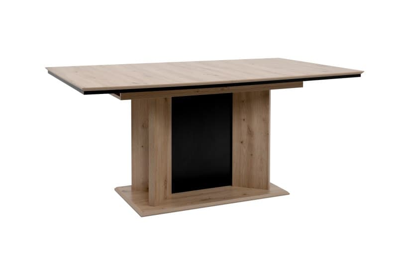 Esstisch - LB ca. 160x90 cm, Artisan Eiche Nachbildung, Schwarz