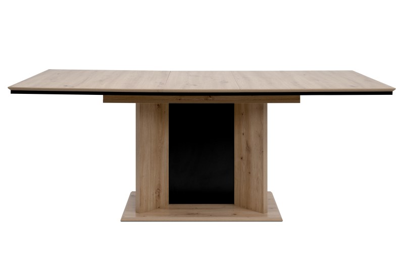 Esstisch - LB ca. 160x90 cm, Artisan Eiche Nachbildung, Schwarz