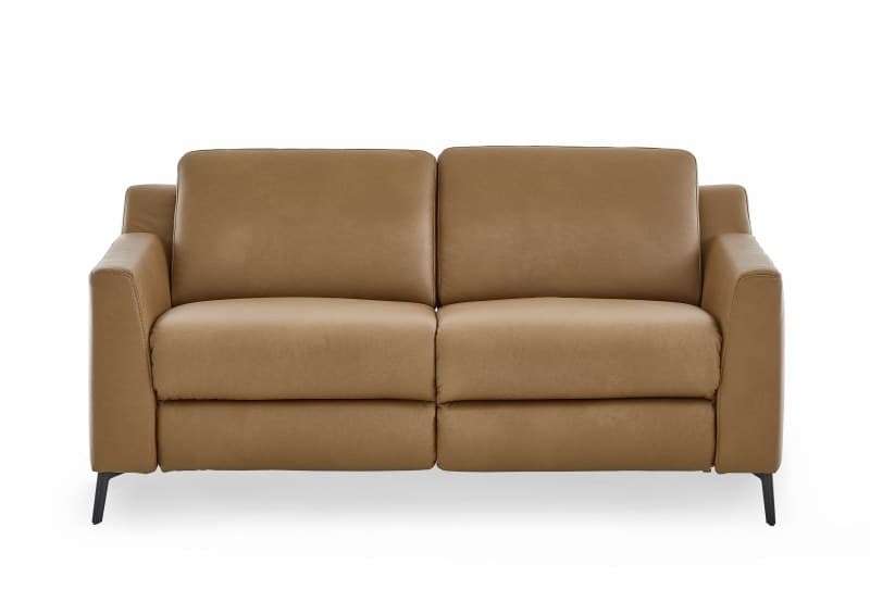 Sofa - 2-Sitzer, Leder, Braun