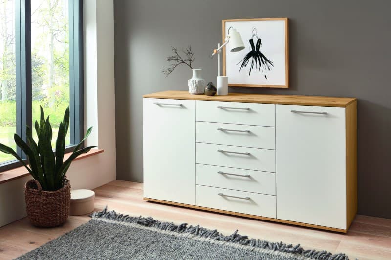 Kombi-Kommode, B. ca. 151 cm, Taupe, Lack