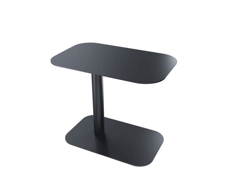 Beistelltisch - höhenverstellbar, LBH ca. 60x38x49,5 cm, Stahl, Schwarz