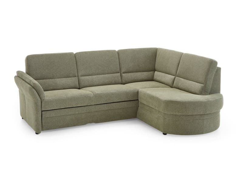 Ecksofa - Ecke links mit  2-Sitzer, Aufklappbar, Stoff, Grün