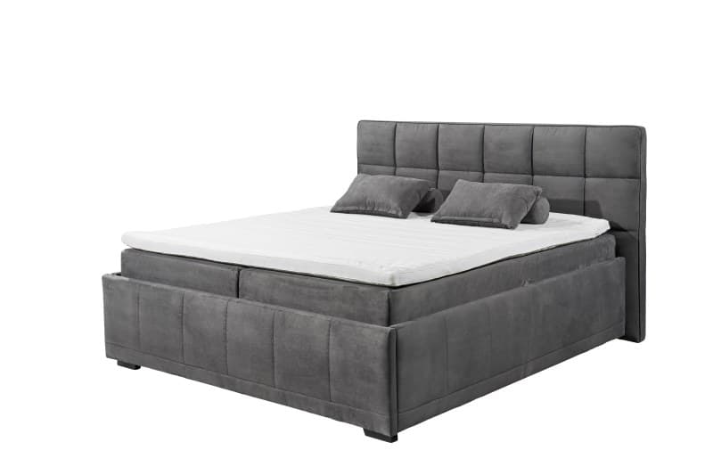 Boxbett - Liegefläche ca. 180x200 cm, Stoff, Anthrazit