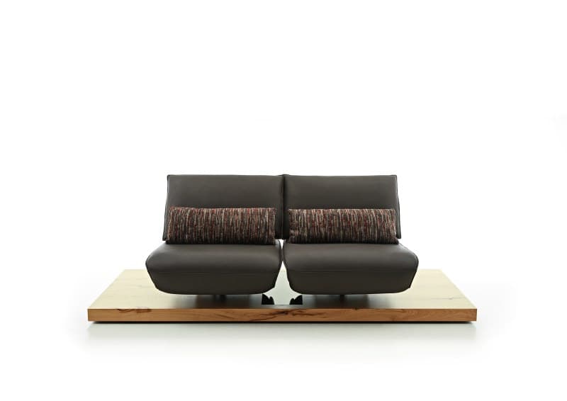 Sofa - 2-Sitzer, Relaxfunktion motorisch, Leder, Dunkelbraun