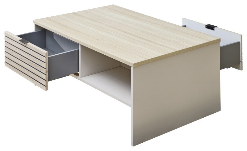 Couchtisch - LB ca. 110x65 cm, Kaschmir, Riva Eiche Nachbildung