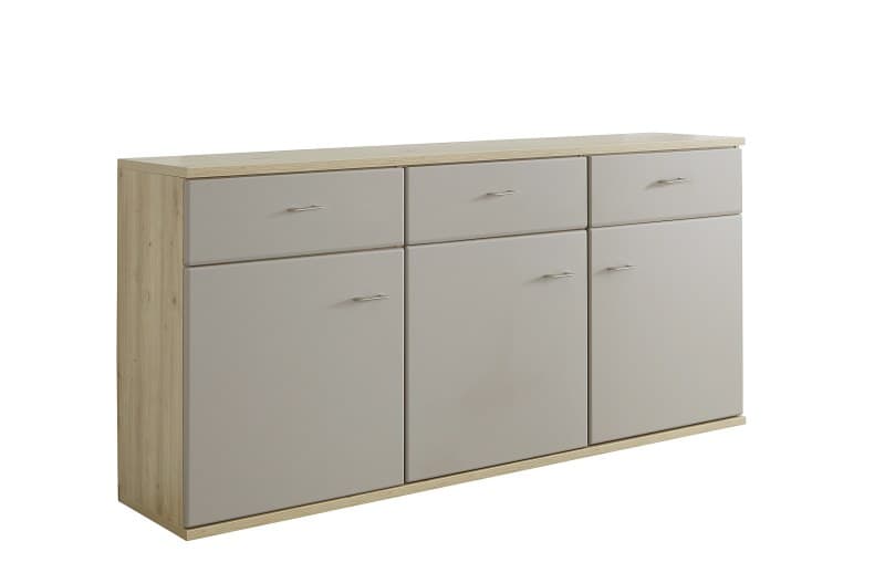 Sideboard EM Locarno -  Grau, Risseiche