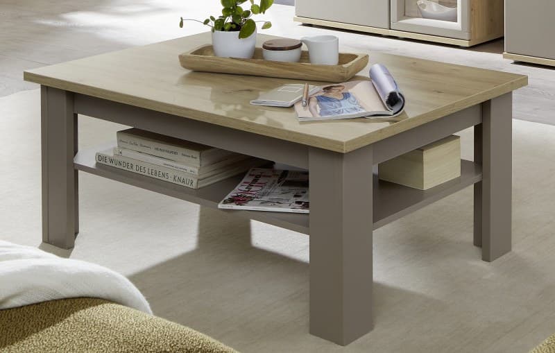 Couchtisch EM Locarno - LBH ca. 105x70x45 cm, Grau, Risseiche Nachbildung