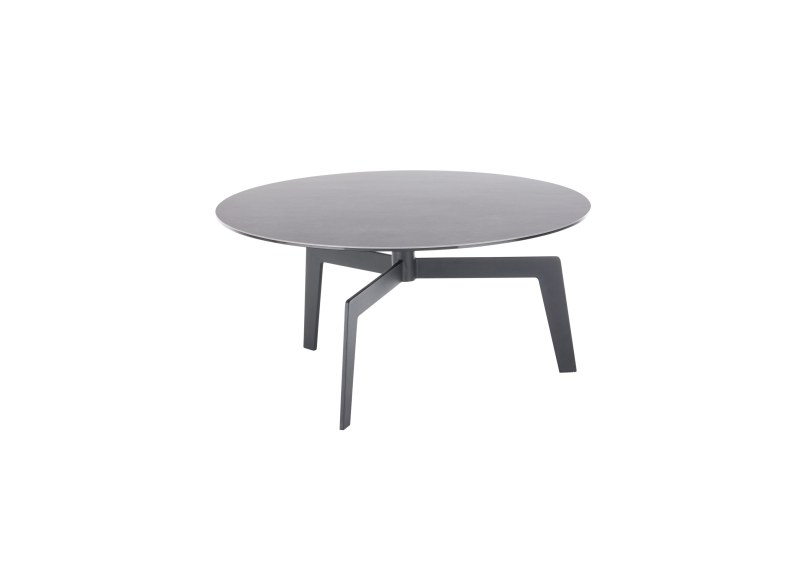 Couchtisch - LBH ca. 80x80x38 cm, Keramik, Dunkelgrau