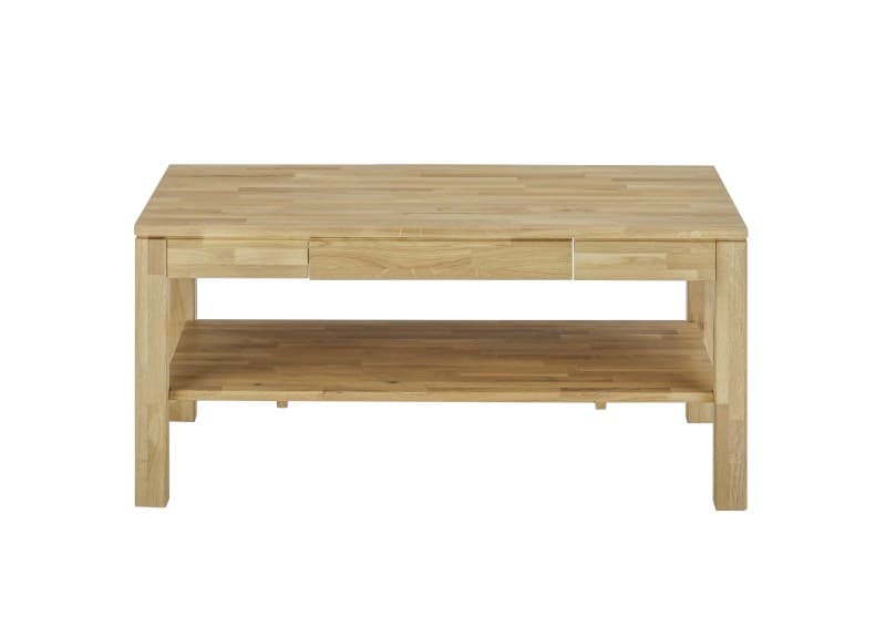 Couchtisch - mit Schubkasten, LBH ca. 115x70x54 cm, Asteiche massiv