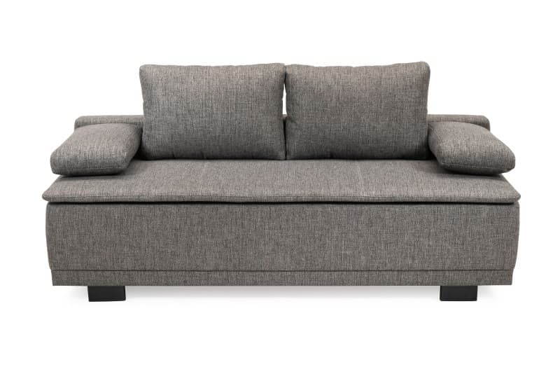 Sofa - Schlaffunktion mit Stauraum, Stoff, Dunkelgrau