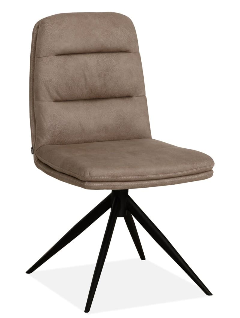 Stuhl - drehbar, Stoff, Taupe