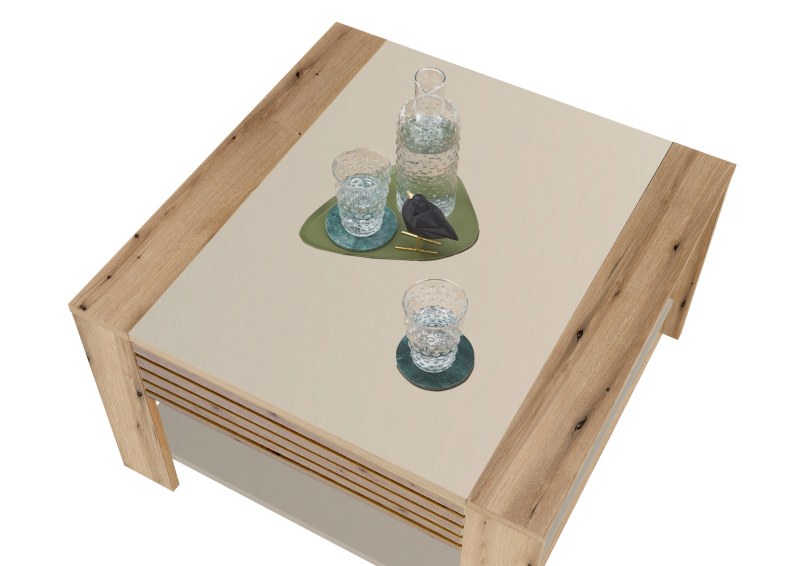 Couchtisch - LB ca. 70x70 cm, Evoke Eiche Nachbildung, Kaschmir