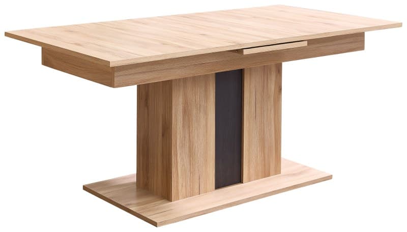 Esstisch - ausziehbar, LB ca. 180x90 cm, Eiche Nachbildung, Eiche dunkel Nachbildung