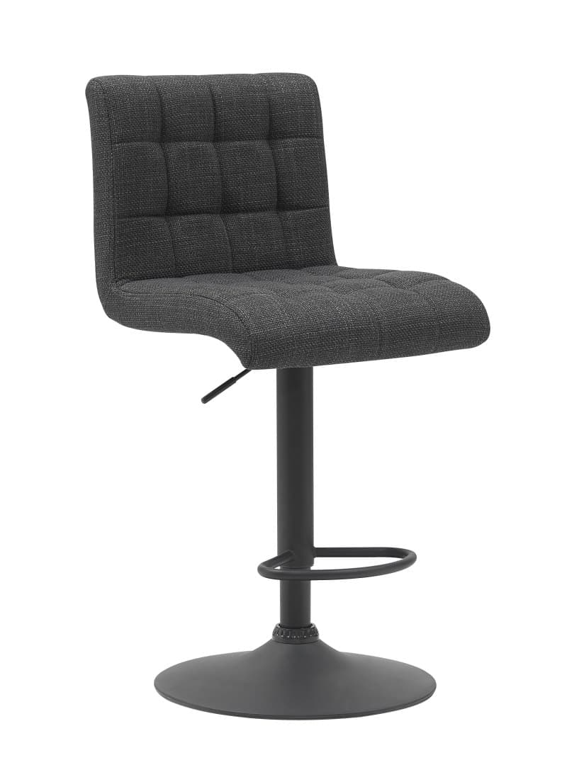 Barhocker - drehbar, höhenverstellbar, Stoff, Anthrazit