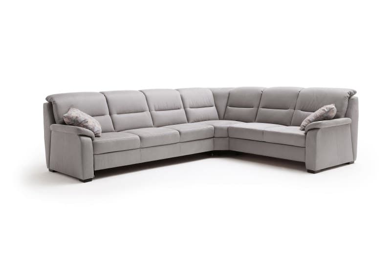 Ecksofa - 3-Sitzer mit Ecke rechts, Stoff, Platin