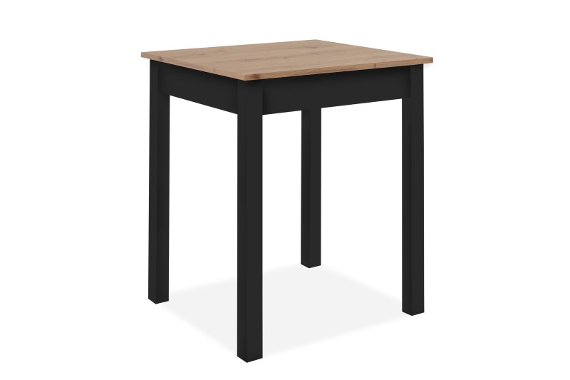 Esstisch - LB ca. 67x60 cm, Artisan Eiche Nachbildung, Schwarz