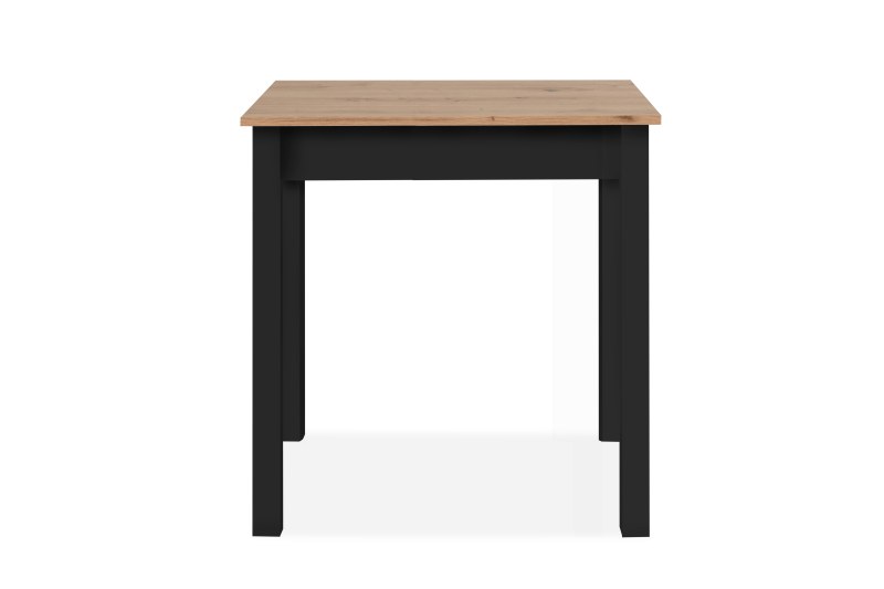 Esstisch - LB ca. 90x67 cm, Artisan Eiche Nachbildung, Schwarz
