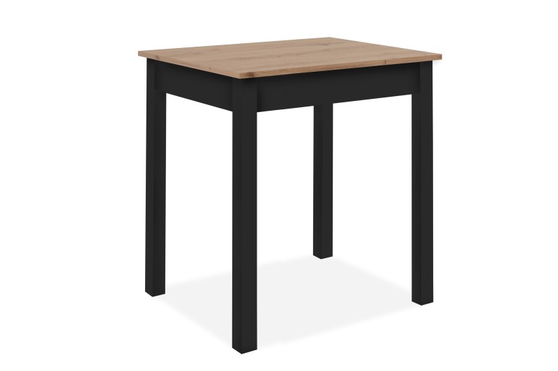 Esstisch - LB ca. 90x67 cm, Artisan Eiche Nachbildung, Schwarz