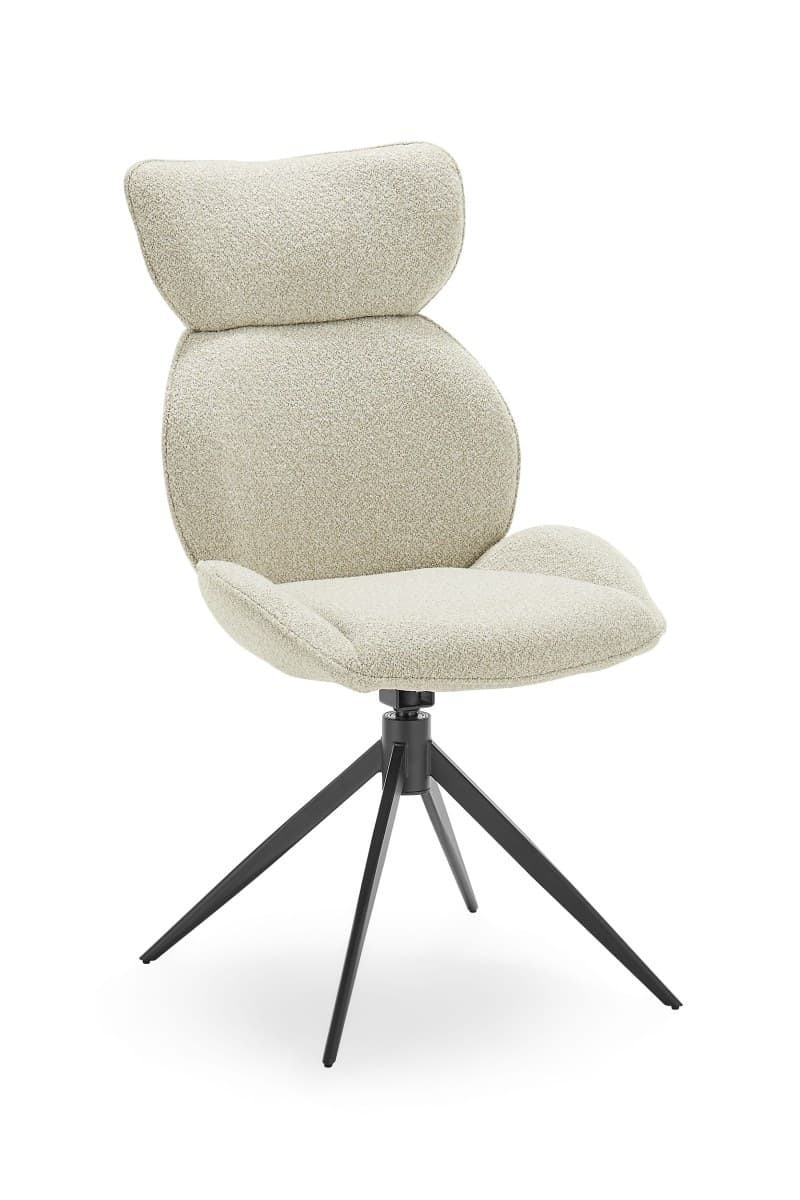 Stuhl MIRNA - drehbar, Stoff, Beige