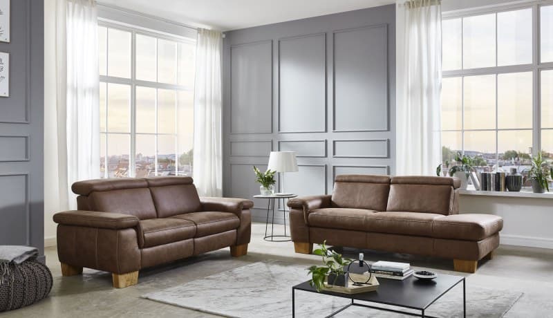Sofa - 2,5-Sitzer, Stoff, Hellbraun