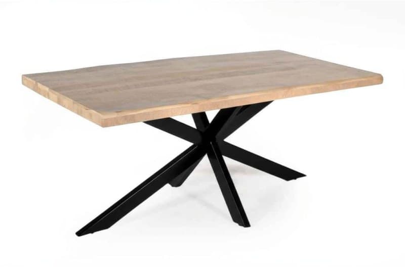 Esstisch - LB ca. 220x100 cm, Mango massiv, Schwarz