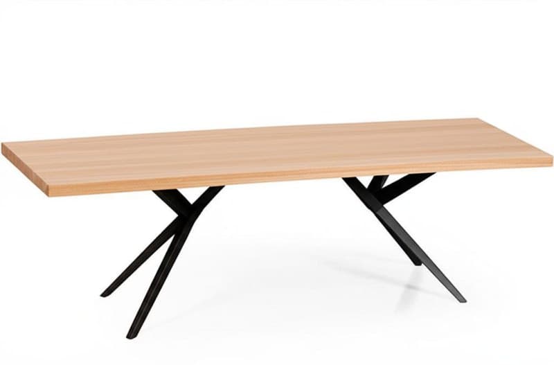 Esstisch - LB ca. 200x100 cm, Mango massiv, Schwarz
