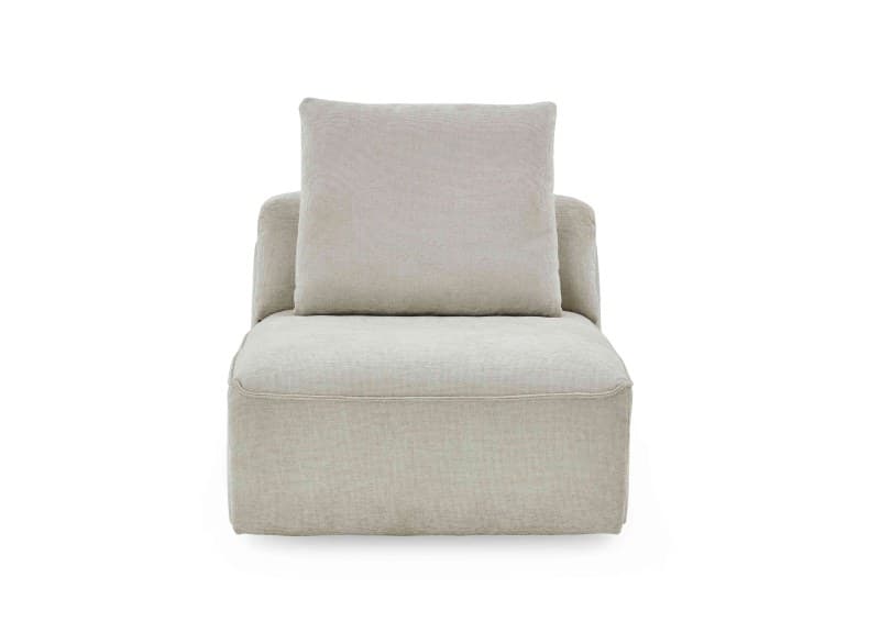 Sessel - inkl. Kissen mit Rolle, Stoff, Natur