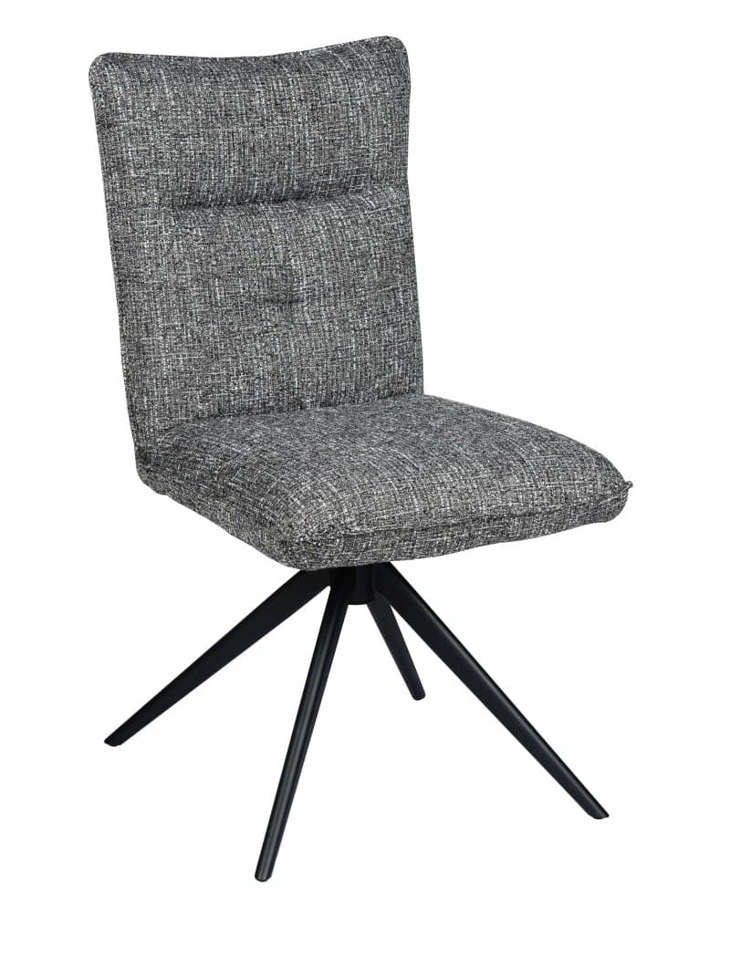 Stuhl MARCIA - drehbar, Stoff, Grau